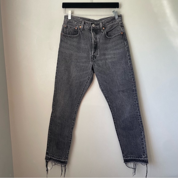 SOLD LEVIS 501 no tab high rise size 27 black - Picture 2 of 8